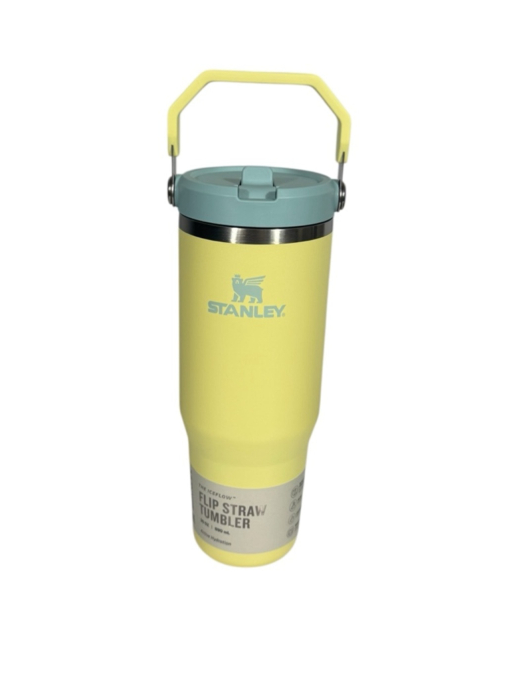 Stanley IceFlow Flip Straw Stainless Steel Tumbler 30 oz Yellow Blue